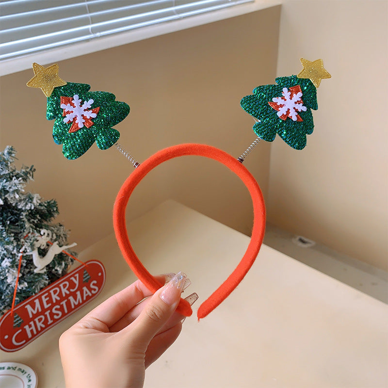 Wholesale 3D Cartoon Christmas Fabric Headbands